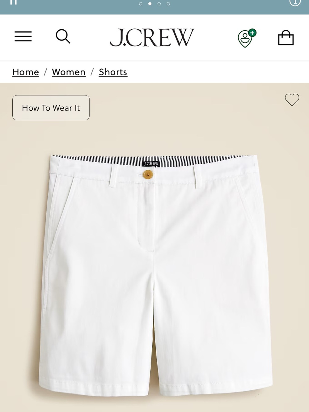 J. Crew White Women's Cotton Shorts